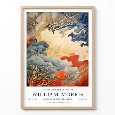 Vintage landscape print William Morris poster
