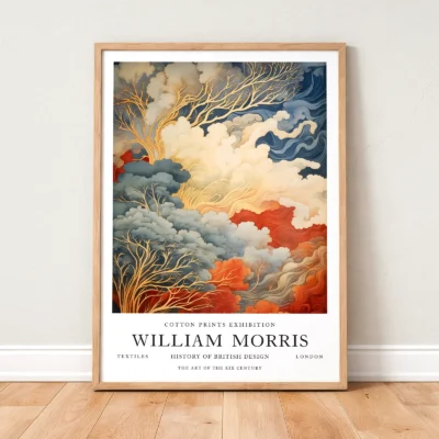 Vintage landscape print framed wall art