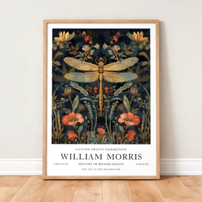 Dragonfly poster framed botanical wall art