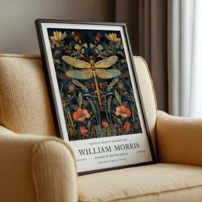 Dragonfly poster framed chair display