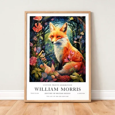 Fox poster framed wall art