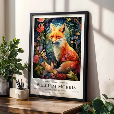 Fox poster living room decor