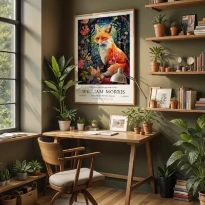 Fox poster home office wall art