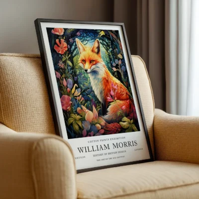 Fox poster framed chair display