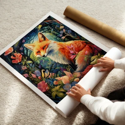 Fox poster rolled art print