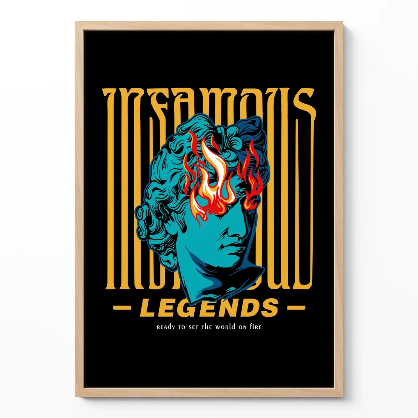 David statue poster modern sculpture wall art