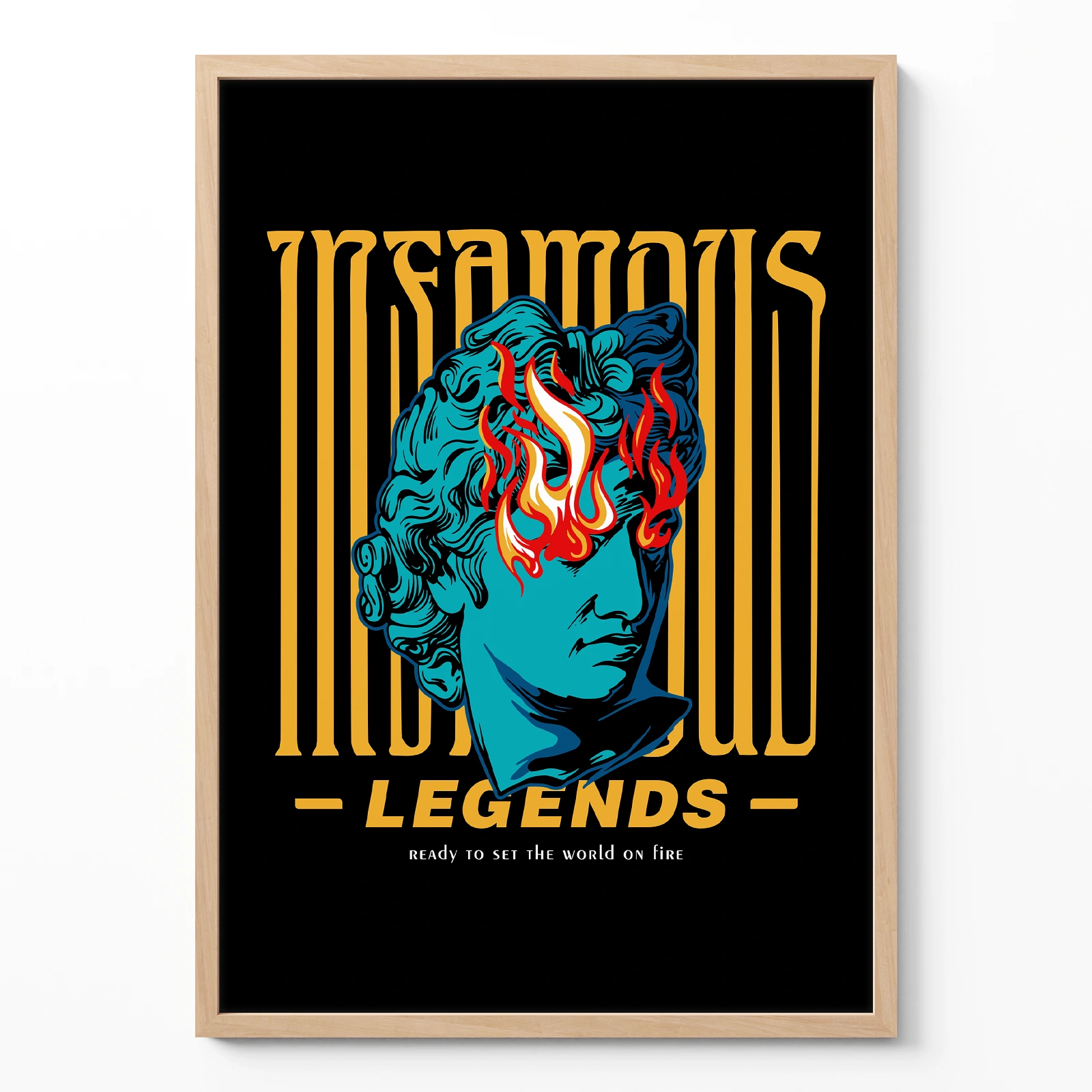 David Statue Poster – Modern Wall Art David statue poster modern sculpture wall art