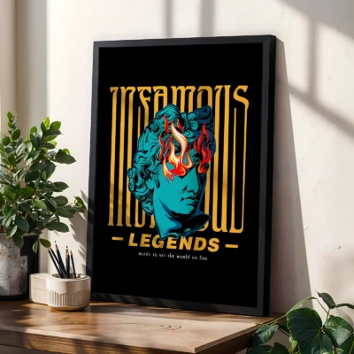 David statue poster modern sculpture wall decor