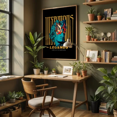 David statue poster modern art workspace decor