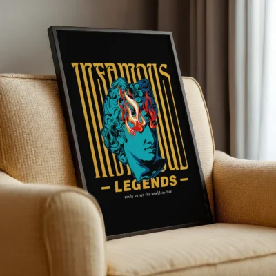 David statue poster framed sculpture art print