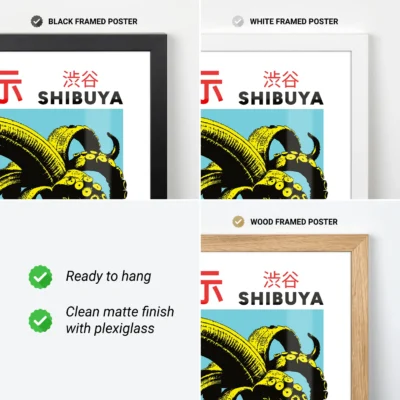 Japanese Octopus Banana Print – Blue