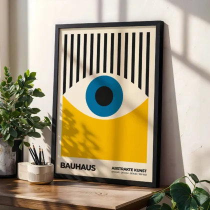 Bauhaus Wandbild – Gelbes Auge