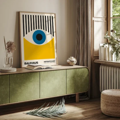 Bauhaus Wandbild – Gelbes Auge