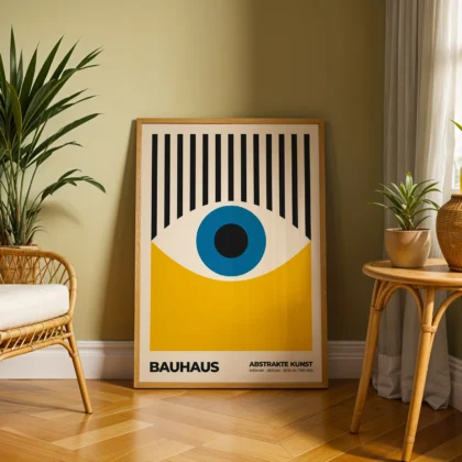 Bauhaus Wandbild – Gelbes Auge