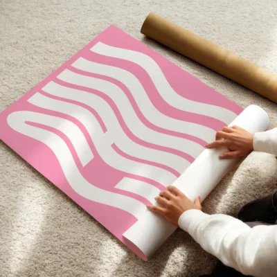 Chill poster pink typography rolled print