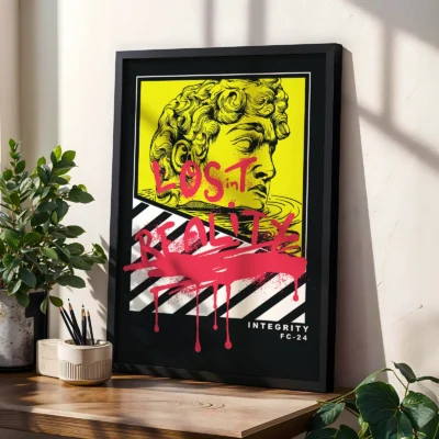 Street art poster David graffiti modern wall decor