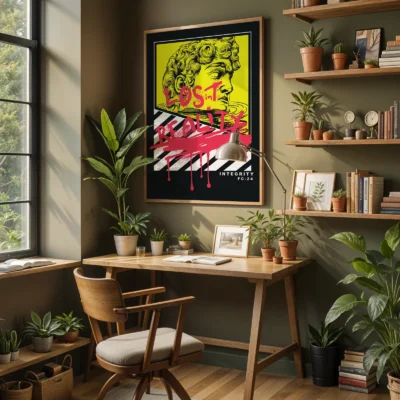 Street art poster David graffiti office decor