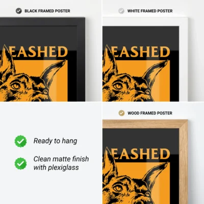 Doberman poster frame options dog wall art