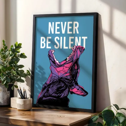 Dobermann Wandbild – Never Be Silent