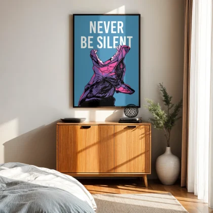 Dobermann Wandbild – Never Be Silent