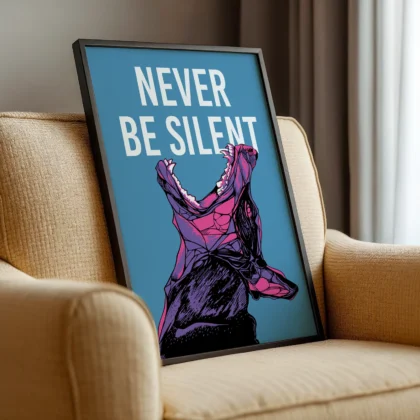 Dobermann Wandbild – Never Be Silent