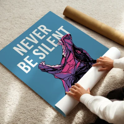 Doberman poster rolled dog art print