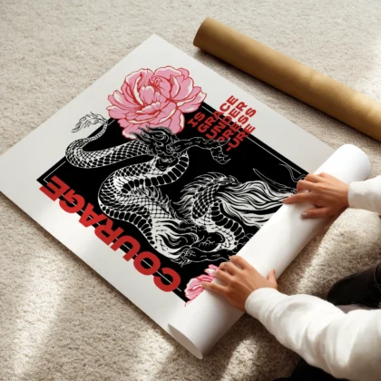 Japanischer Drache Wandbild