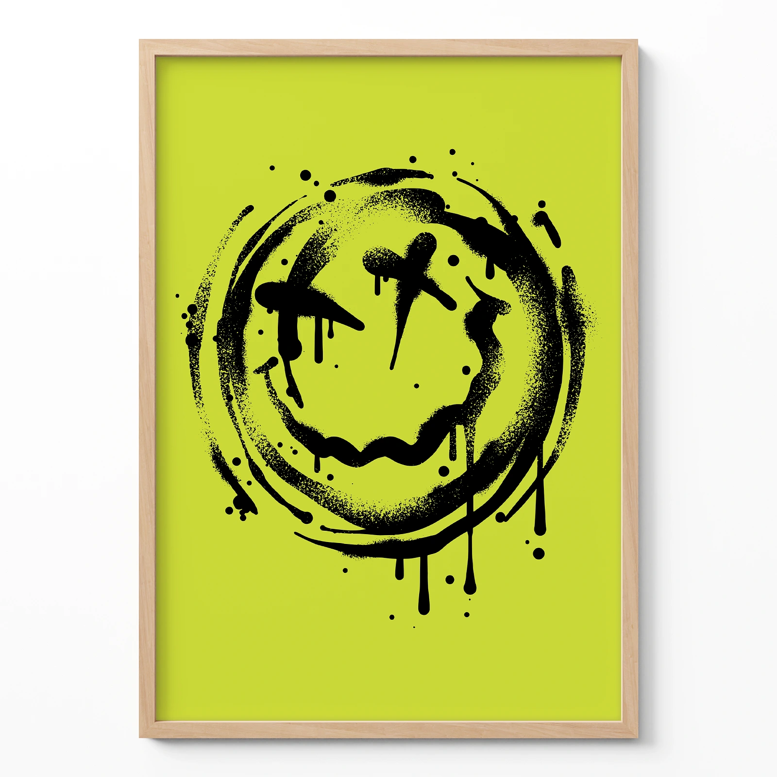 Smiley Face Poster – Graffiti Wall Art Smiley face poster graffiti street art wall decor