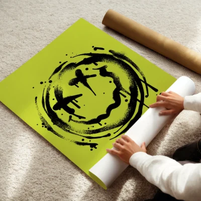 Smiley face poster rolled graffiti wall art