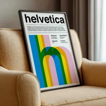 Typografie Wandbild – Helvetica