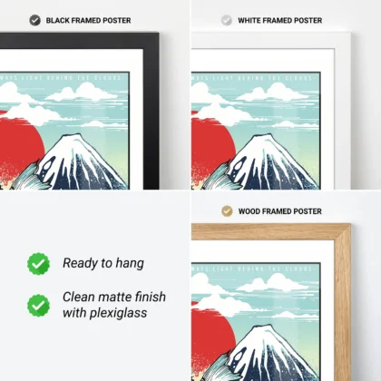 Paveikslas su japoniška koi žuvimi ir Fudžio kalnu