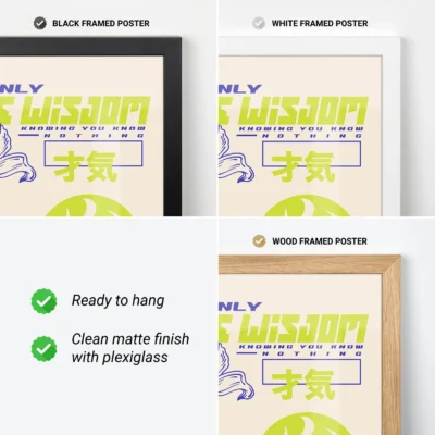 Koi fish poster Japanese frame options