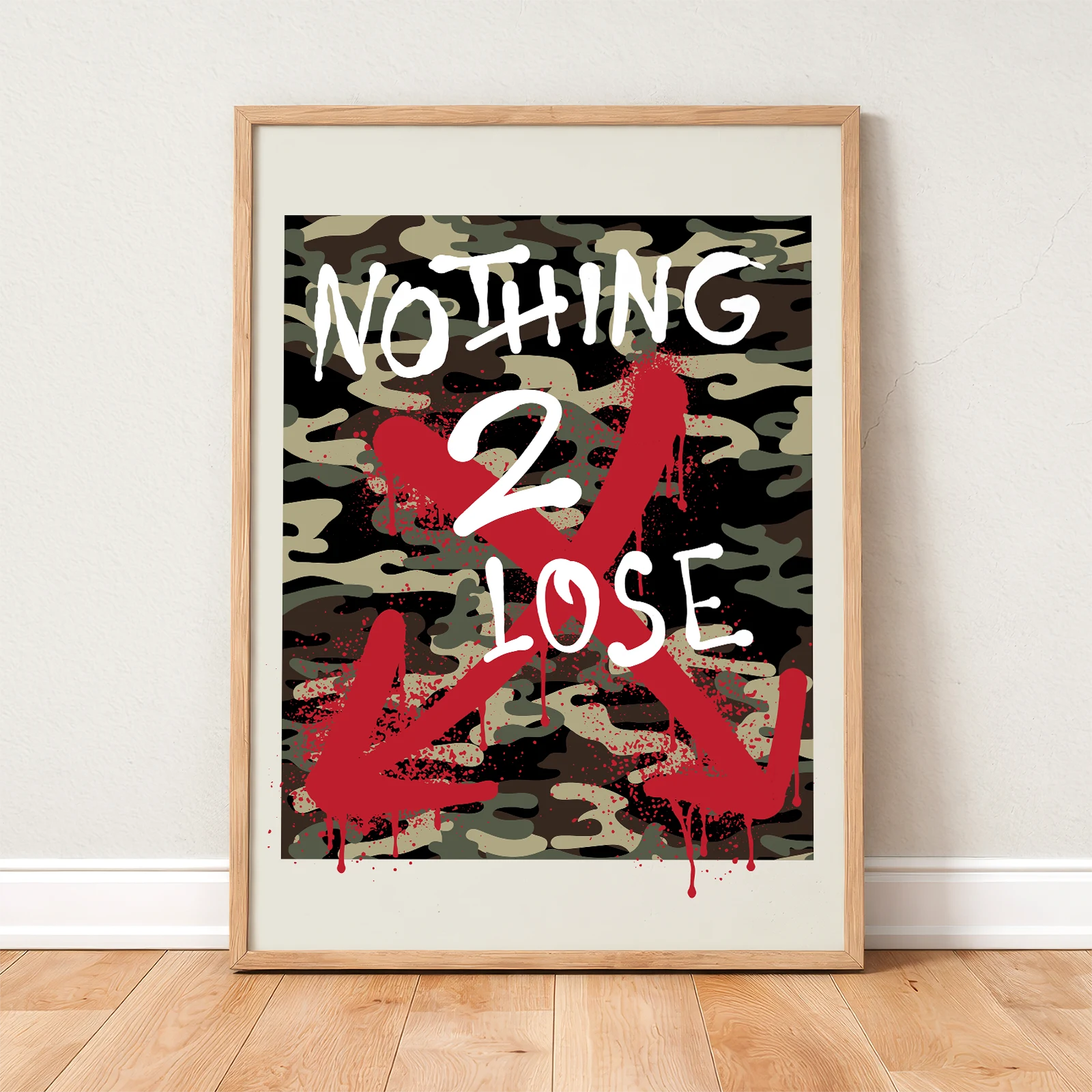 Chill Poster – Pink Retro Typography Print Nothing To Lose Poster – Street Wall Art