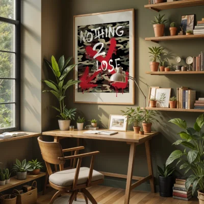 Nothing to lose poster graffiti wall art workspace decor