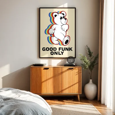 Teddy bear poster bedroom pop art decor