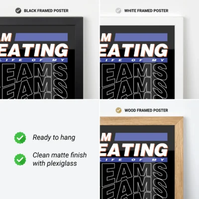 Dreams poster frame options motivational wall art
