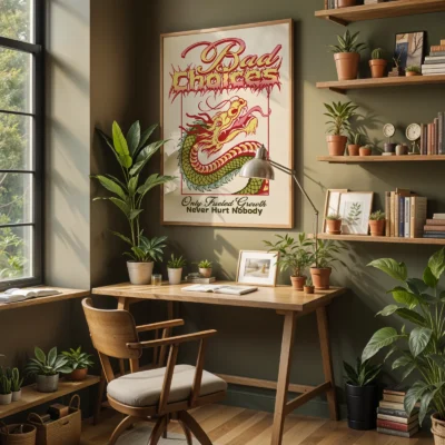 Dragon poster workspace dragon wall art