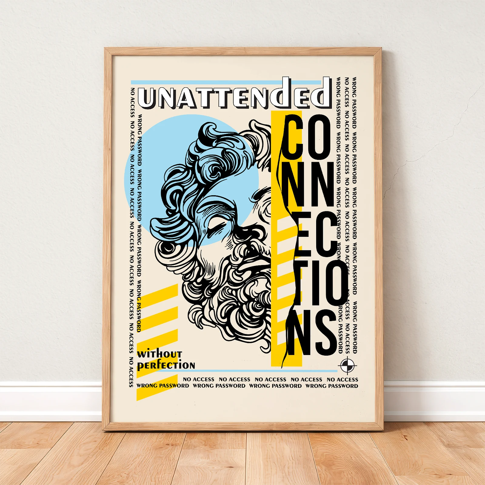 Greek Statue Poster – Modern Typography Wall Art