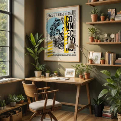 Greek statue poster workspace modern wall art
