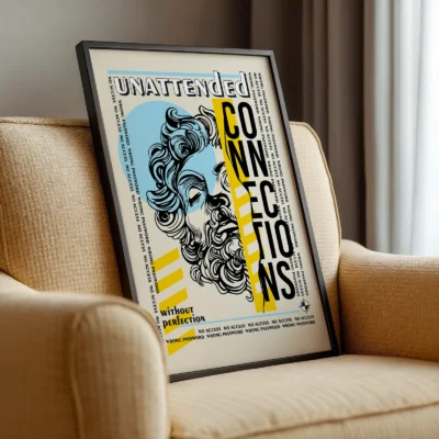 Greek statue poster framed contemporary wall art