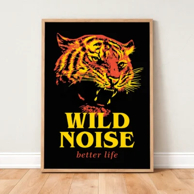 Tiger poster framed wild tiger wall art
