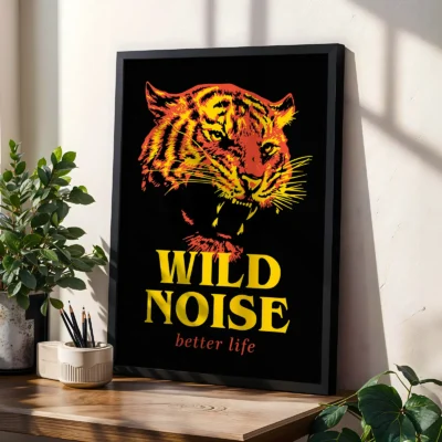 Tiger poster modern animal wall decor