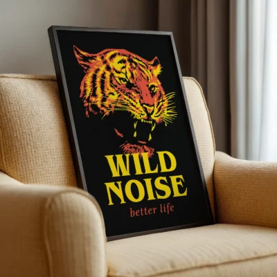 Tiger poster framed animal art print