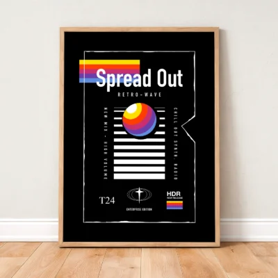 VHS cassette poster framed retro video wall art