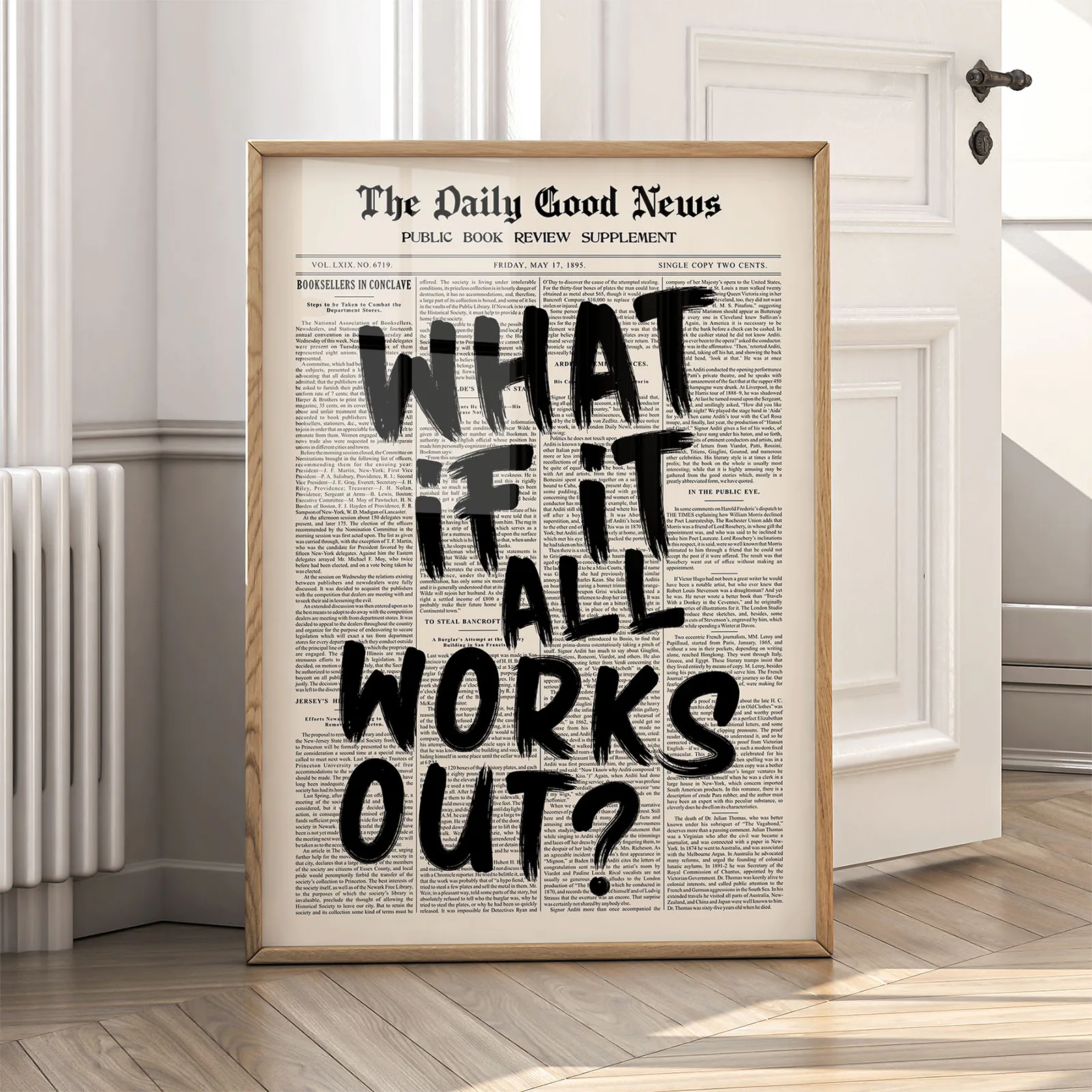 Retro Newspaper Poster – What If It All Works Out
