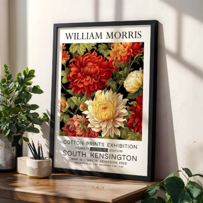 Dahlia poster living room decor