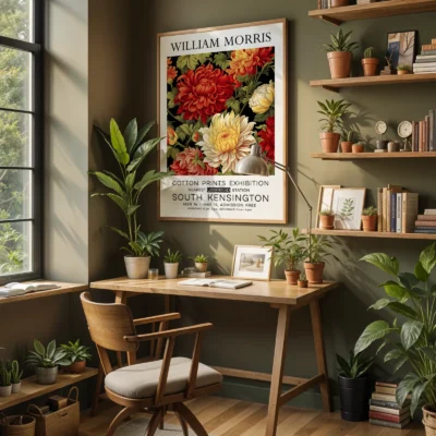 Dahlia poster home office wall art