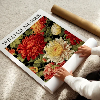 Dahlia poster rolled art print