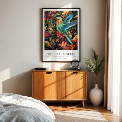 Hummingbird poster bedroom wall art