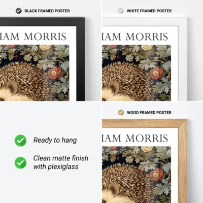 Hedgehog print frame options